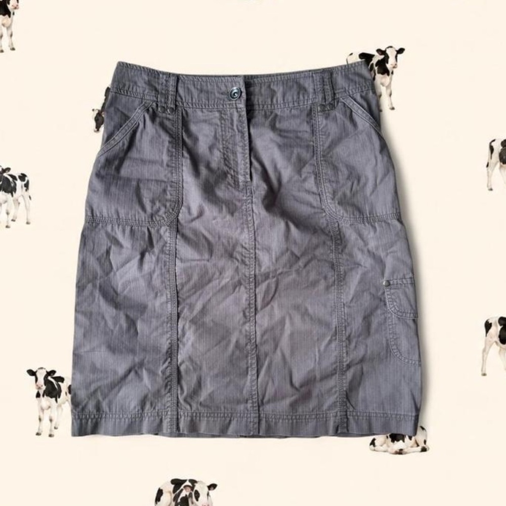 reitmans brown cotton midi skirt